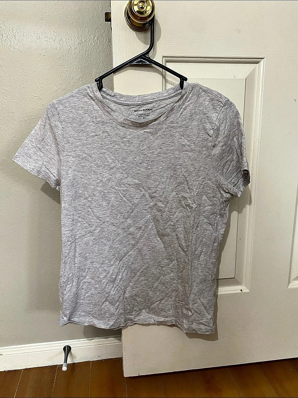 Banana Republic Supima Cotton Crew-Neck T-Shirt Gray Medium